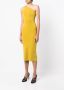 Galvan Asymmetrische midi-jurk Geel - Thumbnail 2