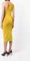 Galvan Asymmetrische midi-jurk Geel - Thumbnail 3