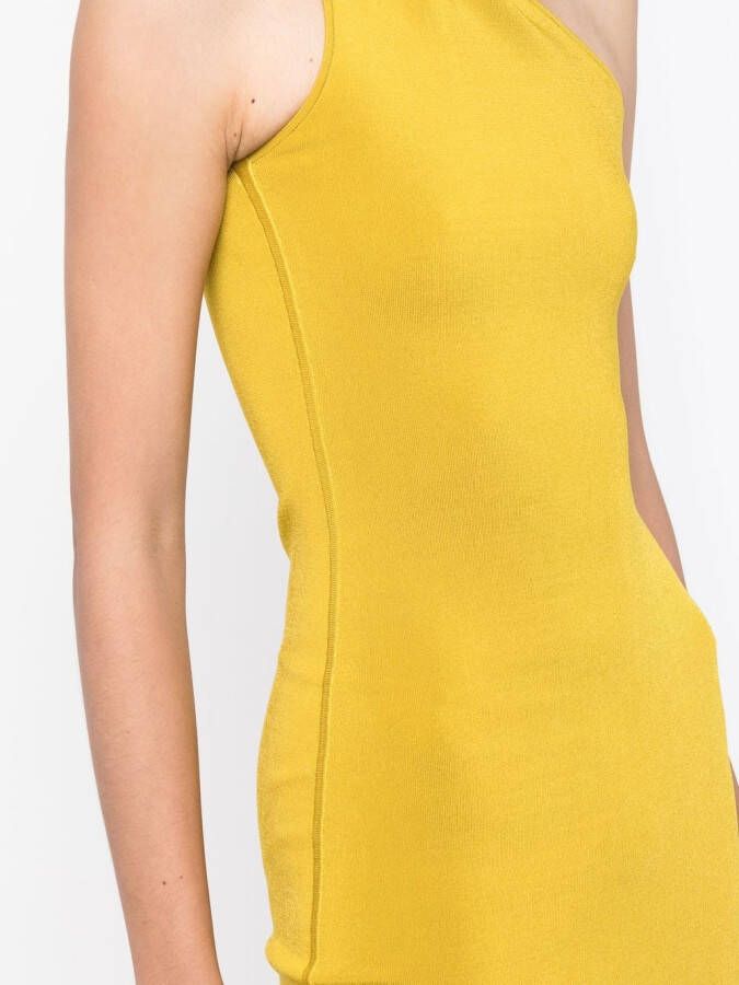 Galvan Asymmetrische midi-jurk Geel