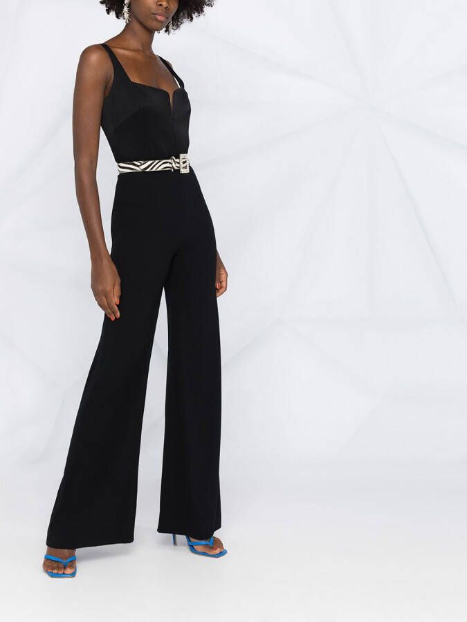 Galvan Flared jumpsuit Zwart