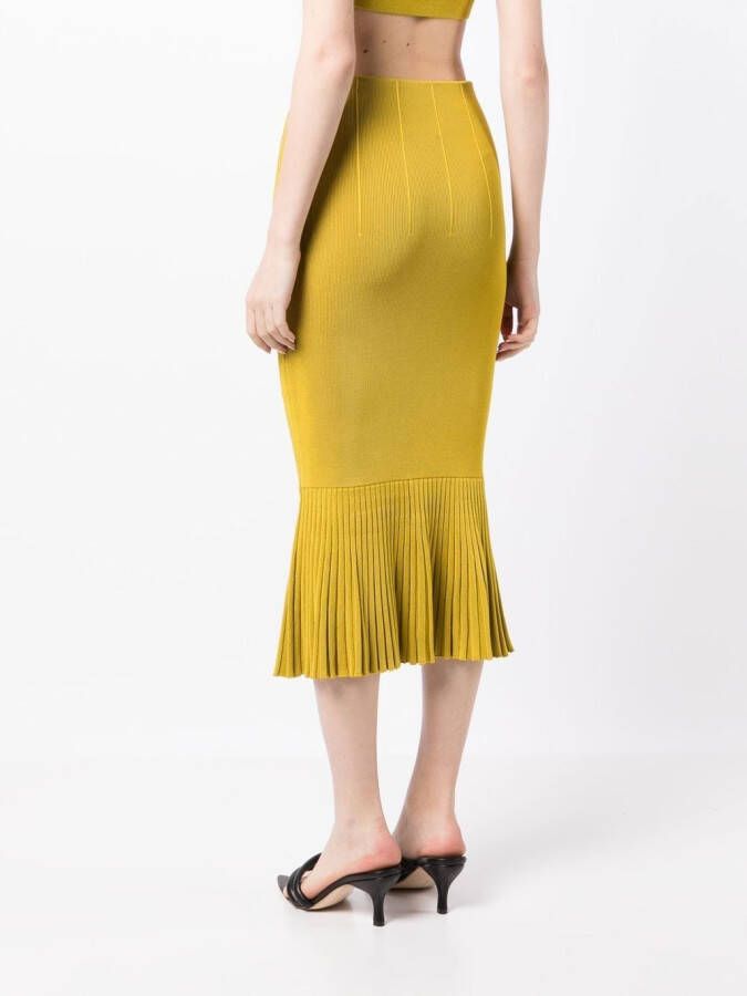 Galvan High waist rok Geel