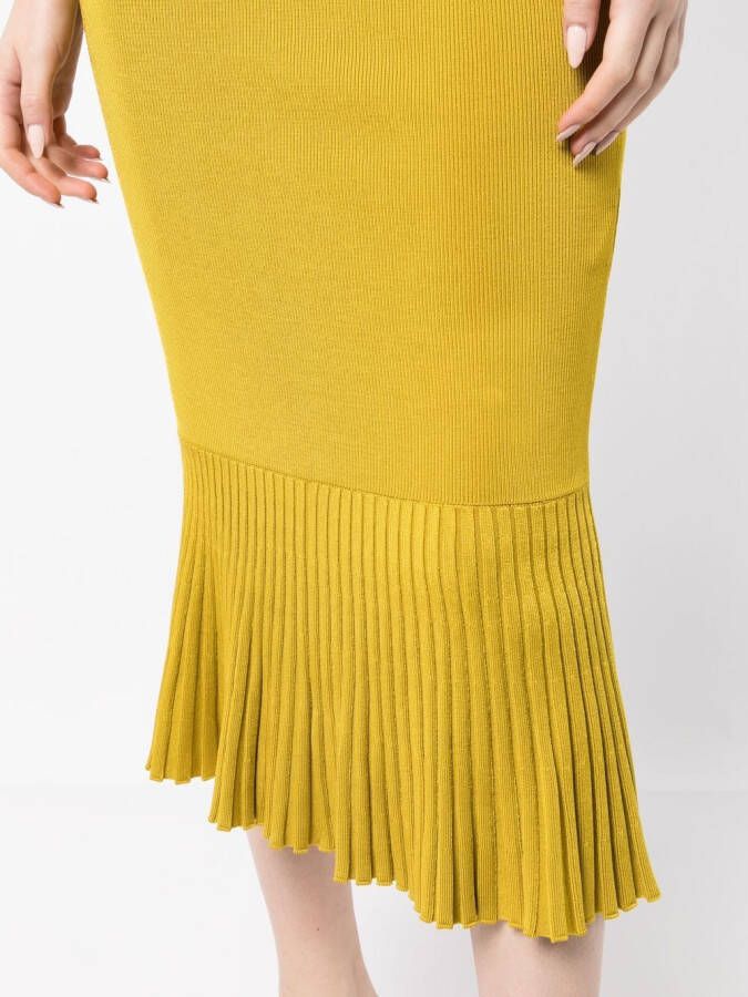 Galvan High waist rok Geel