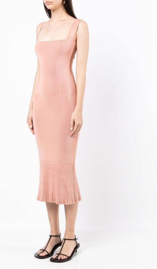 Galvan Jurk van peplum Roze