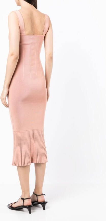 Galvan Jurk van peplum Roze