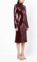 Galvan London Midi-jurk met pailletten Rood - Thumbnail 3