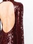 Galvan London Midi-jurk met pailletten Rood - Thumbnail 5