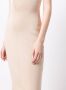 Galvan Erato jurk met geplooide afwerking Beige - Thumbnail 5