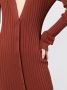 Galvan London Ribgebreide jurk Rood - Thumbnail 5