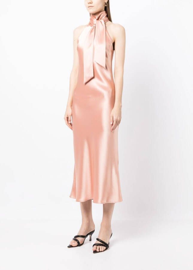 Galvan London Satijnen jurk Roze