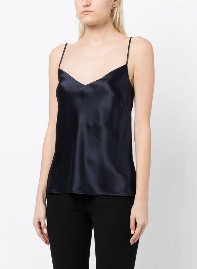 Galvan Top met spagettibandjes Blauw