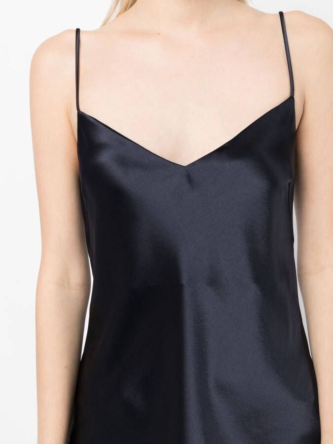 Galvan Top met spagettibandjes Blauw