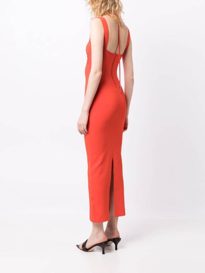 Galvan London Kali jurk met uitgesneden detail Rood