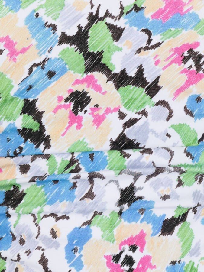 GANNI Badpak met bloemenprint Blauw