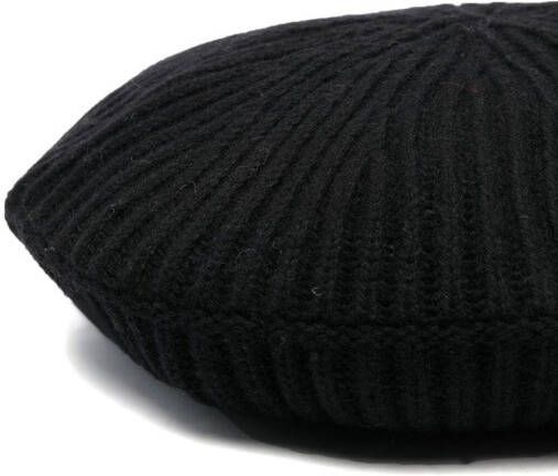 GANNI Baret met logopatch Zwart