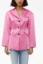 GANNI Blazer met enkele rij knopen Roze - Thumbnail 5