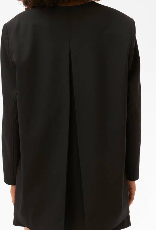 GANNI Blazer met enkele rij knopen Zwart