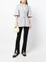 GANNI Blazer met korte mouwen Blauw - Thumbnail 2