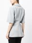 GANNI Blazer met korte mouwen Blauw - Thumbnail 4