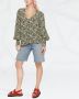 GANNI Blouse met abstracte print Zwart - Thumbnail 2