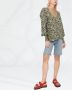 GANNI Blouse met abstracte print Zwart - Thumbnail 3