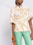GANNI Blouse met korte mouwen Wit - Thumbnail 5
