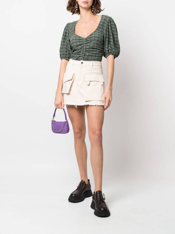 GANNI Blouse met ruches Groen
