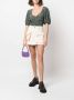 GANNI Blouse met ruches Groen - Thumbnail 2