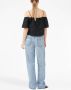 GANNI Broderie anglaise top Zwart - Thumbnail 4
