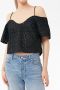 GANNI Broderie anglaise top Zwart - Thumbnail 5