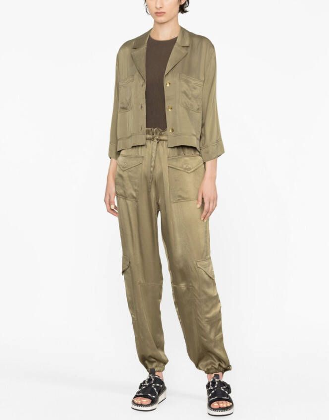 GANNI Cargo broek Groen