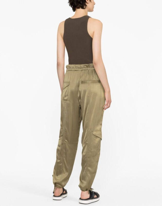 GANNI Cargo broek Groen