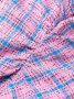 GANNI Geruite mini-jurk Roze - Thumbnail 5