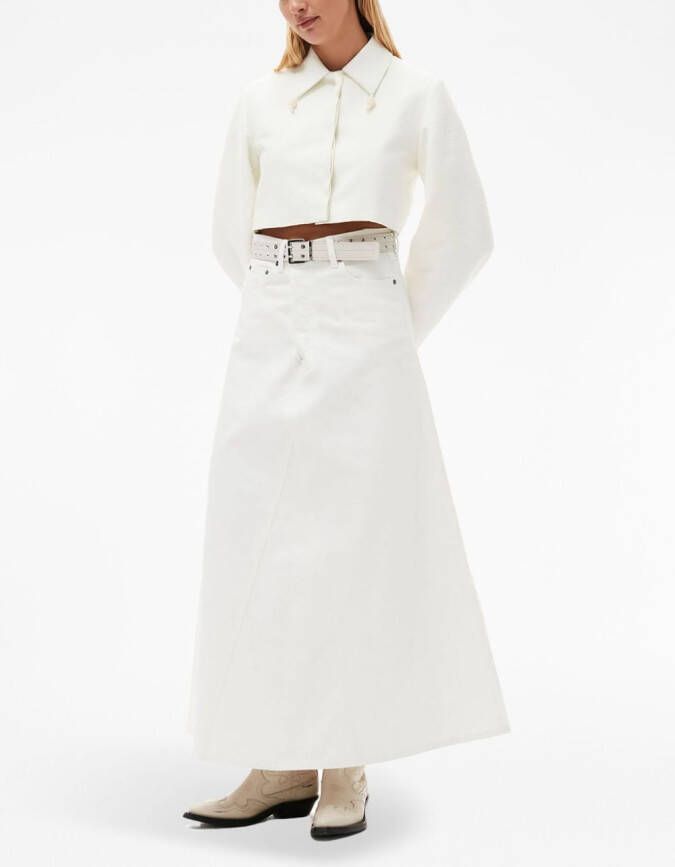 GANNI Cropped jack Wit