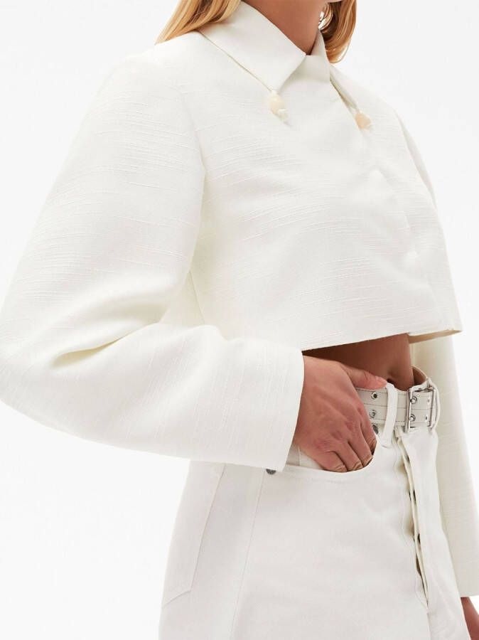 GANNI Cropped jack Wit
