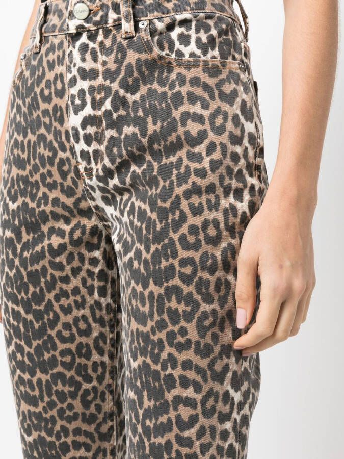GANNI Cropped jeans Beige
