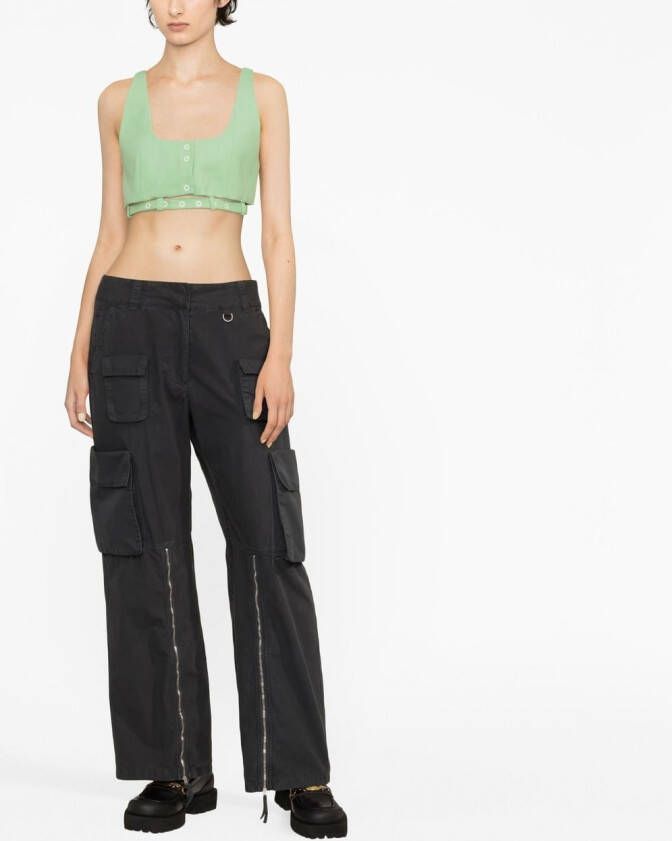 GANNI Cropped top Groen