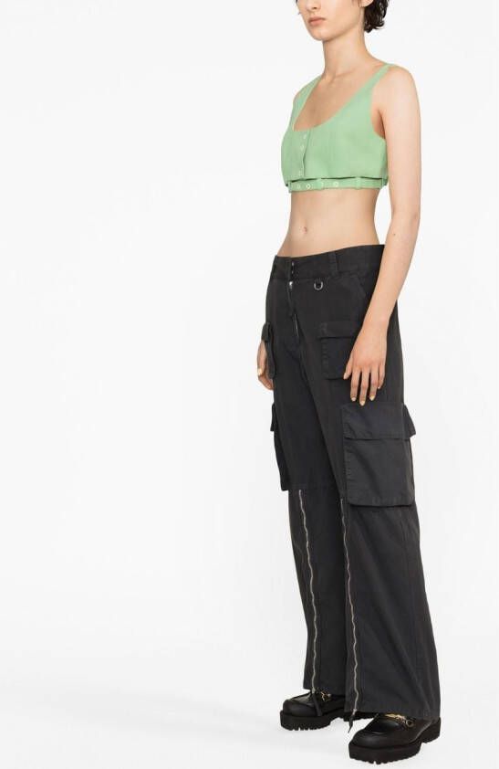 GANNI Cropped top Groen