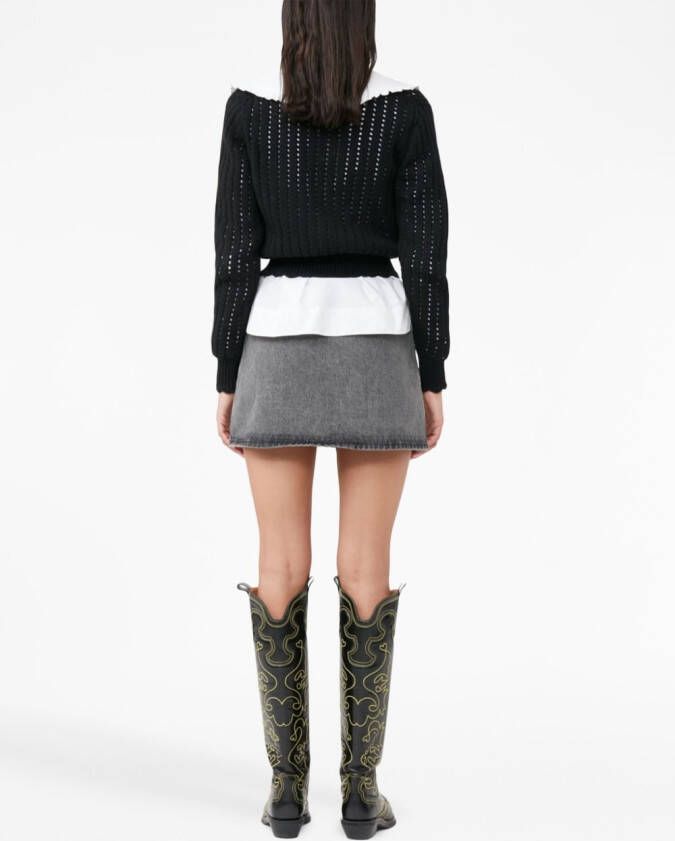 GANNI Cropped vest Zwart