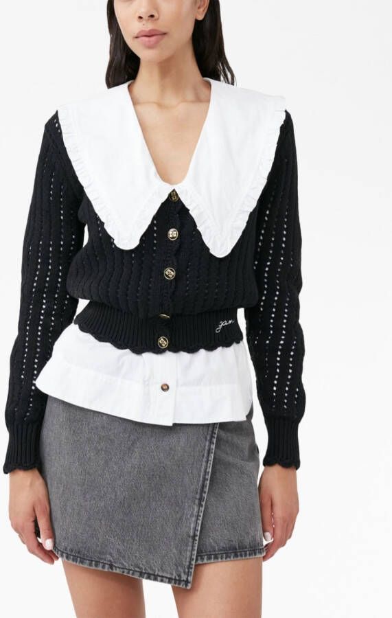 GANNI Cropped vest Zwart