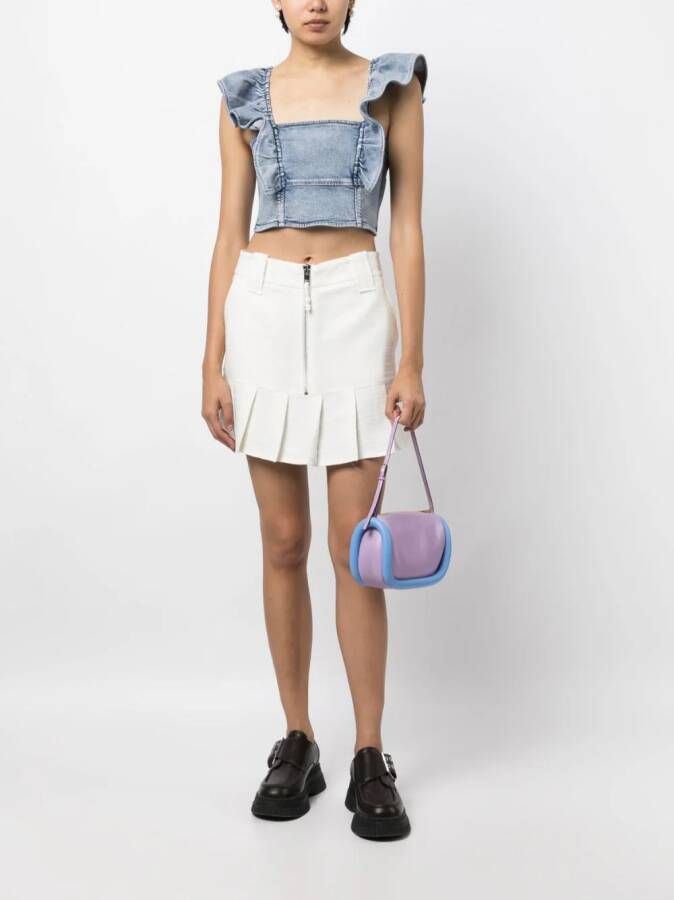 GANNI Denim top Blauw