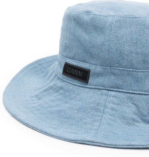 GANNI Denim hoed Blauw