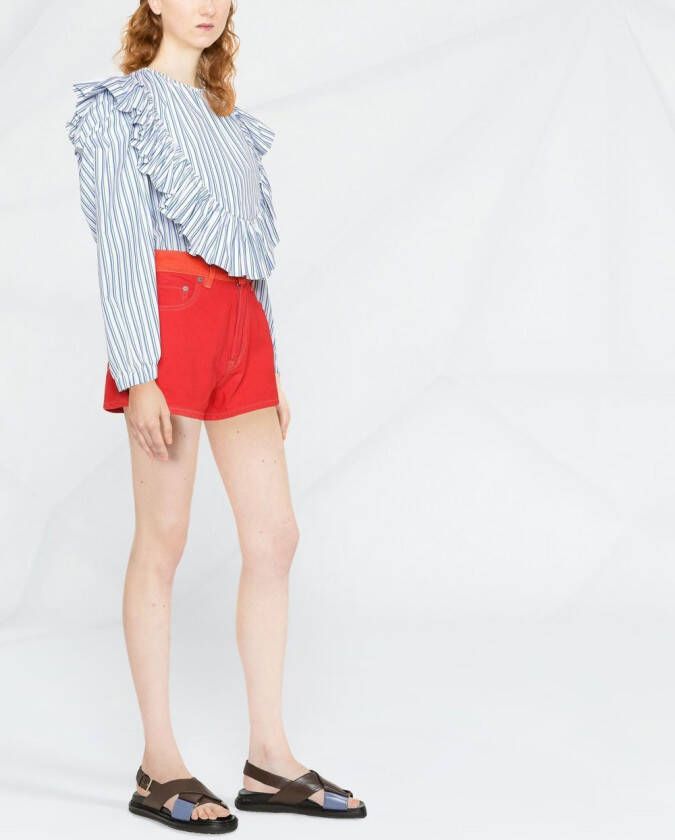 GANNI Denim shorts Rood