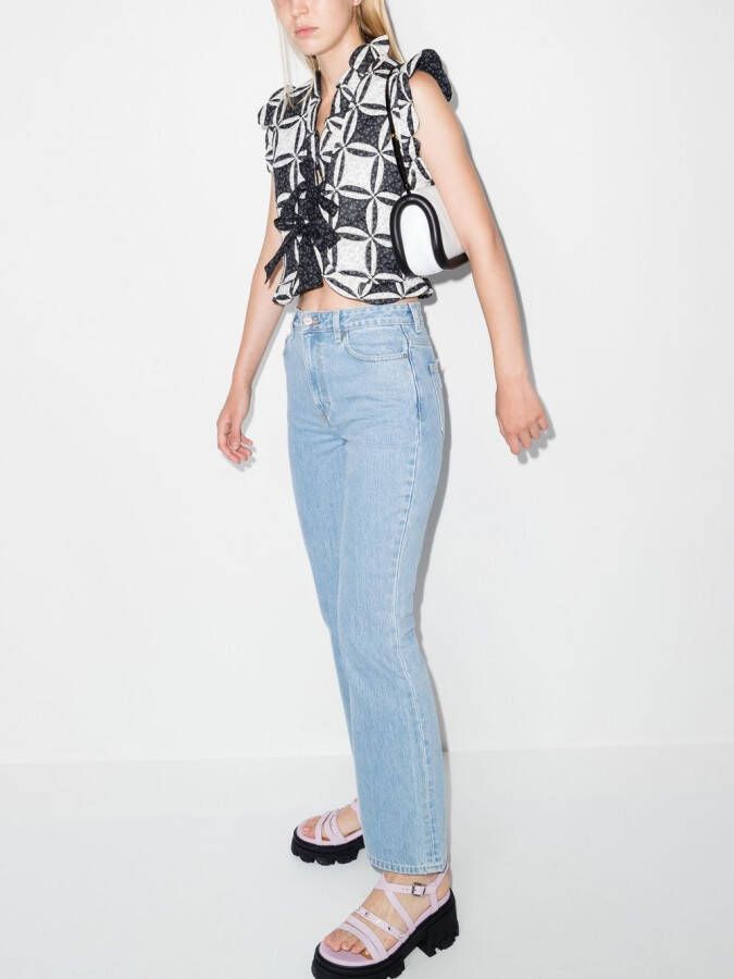 GANNI Flared jeans Blauw