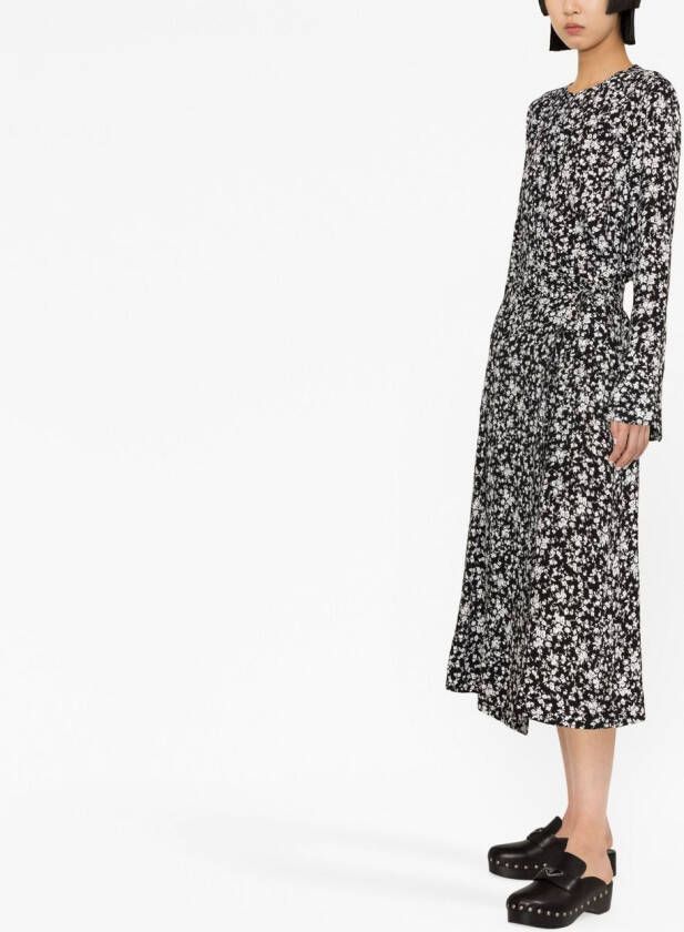 GANNI Blouse met bloemenprint Zwart