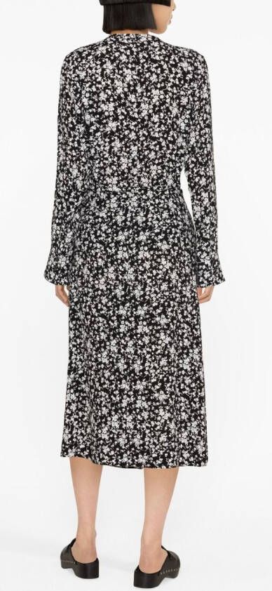 GANNI Blouse met bloemenprint Zwart