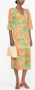 GANNI Midi-jurk met bloemenprint Oranje - Thumbnail 2