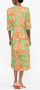 GANNI Midi-jurk met bloemenprint Oranje - Thumbnail 4