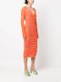 GANNI Midi-jurk met bloemenprint Oranje - Thumbnail 3