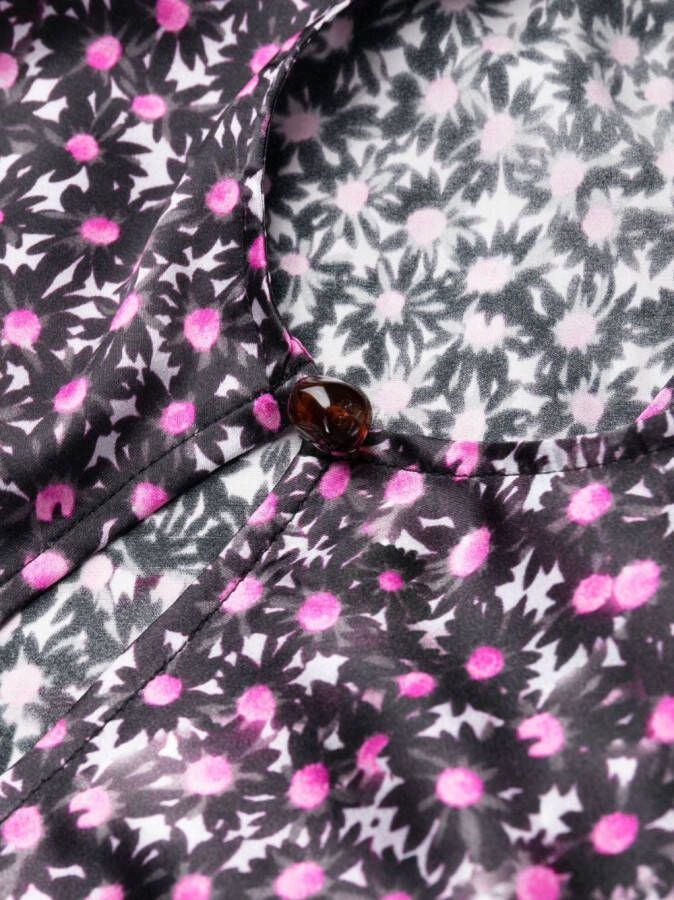 GANNI Jurk met bloemenprint Zwart