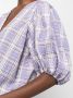 GANNI Geruite blouse Paars - Thumbnail 5
